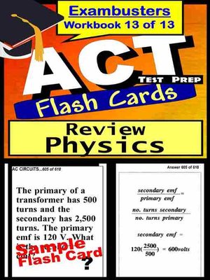 cover image of ACT Test Physics&#8212;Exambusters Flashcards&#8212;Workbook 13 of 13